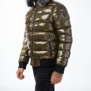 Avenue George V Paris Down Olive Jacket