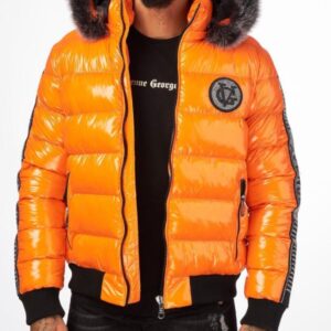 George V Paris Orange Bomber Jacket