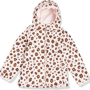 Girls Lightweight Puffer Hooded White Jacket