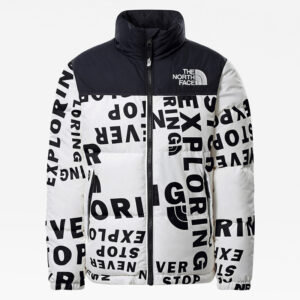 Kids 1996 Printed Retro Nuptse White Jacket