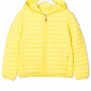 Kids Hooded Padded Yellow Jacket