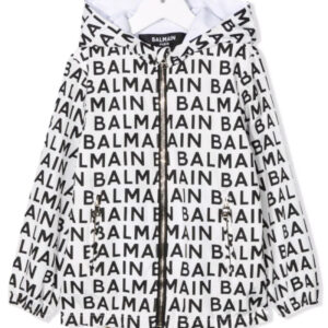 Kids Logo-print Hooded White Jacket