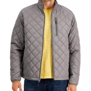 Men’s Diamond Quilted Grey Jacket