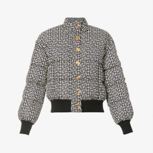 Monogram Print Shell Down Jacket