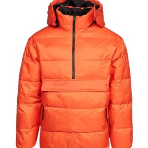 Orange Poly Puffer Hooded Jacket