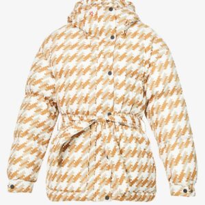 Oversized Parka II Houndstooth Shell-Down Jacket