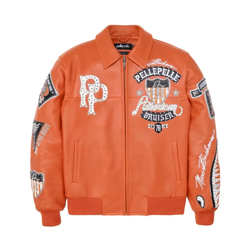 pelle pelle american bruiser orange jacket