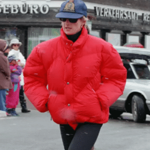 Princess Diana Puffer Red Jacket