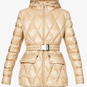 Serignan Belted Shell Down Camel Jacket