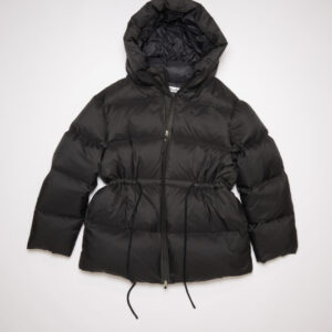 Women Mauve Black Puffer Coat