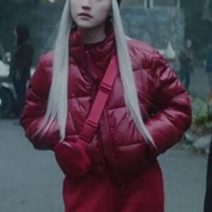 Dead Boy Detectives Niko Sasaki Red Puffer Jacket