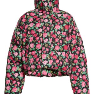 Rose Nylon Cocoon Puffer Jacket