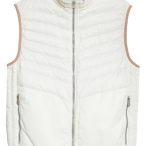 Quilted Down White Vest