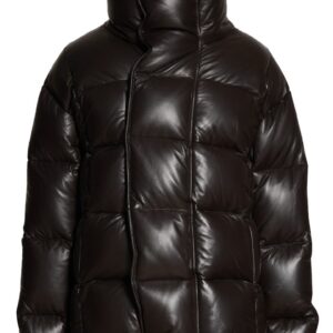 Down Puffer Leather Jacket